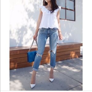 Zara slim boyfriend perk jean size 4